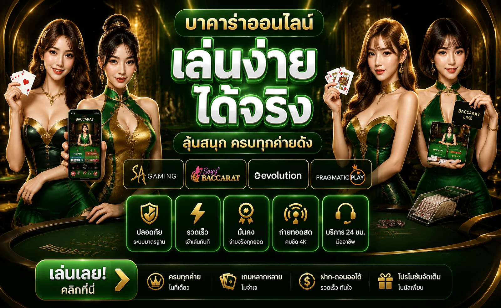 โต๊ะบาคาร่าถ่ายทอดสดจากคาสิโน tiger24
